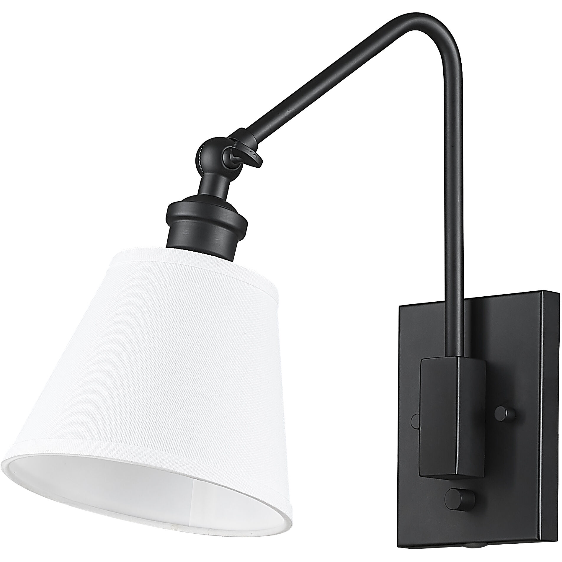 Elyon 14 inch 60 watt Matte Black Swing Arm Sconce Wall Light